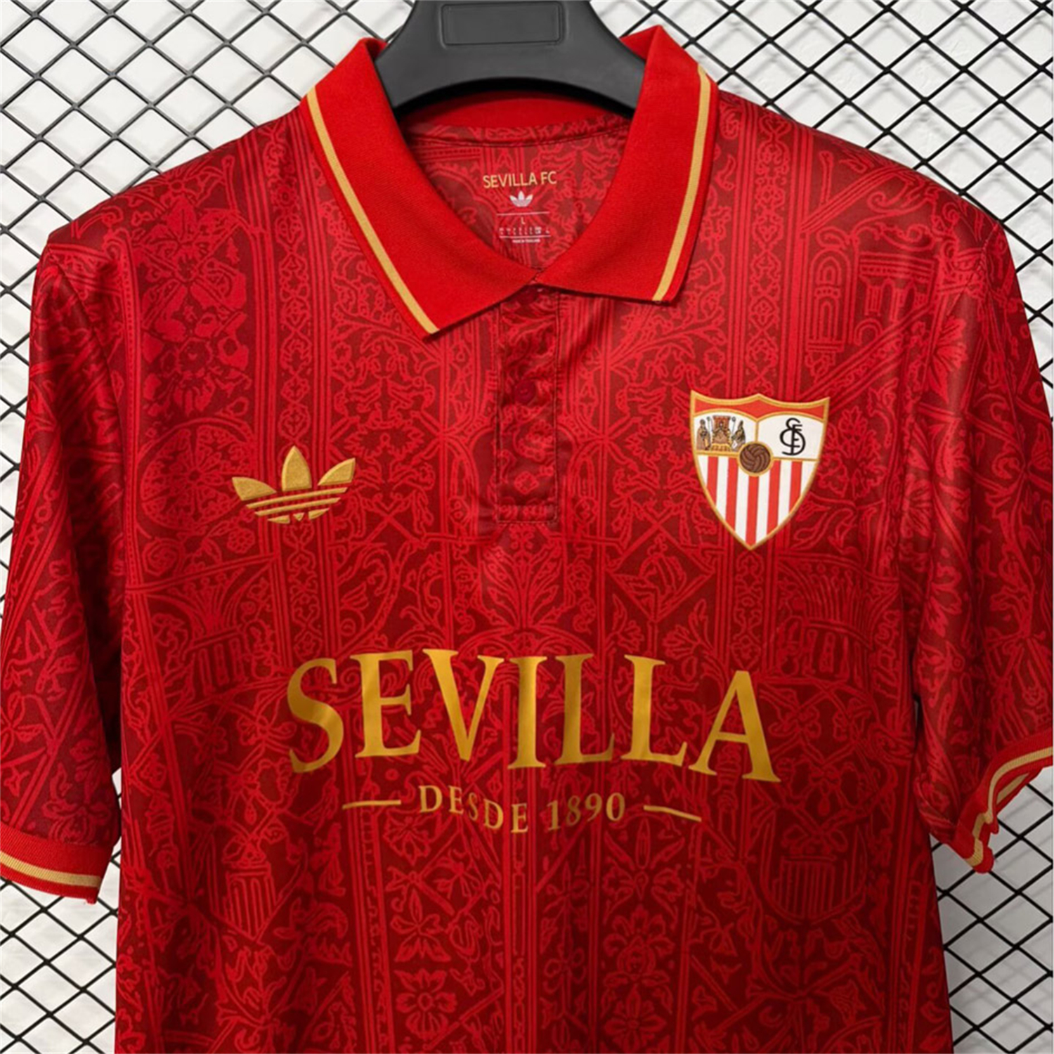 Sevilla 26-27 Lifestyle Red Polo Jersey - Fans Version - UnitedFutballJersey