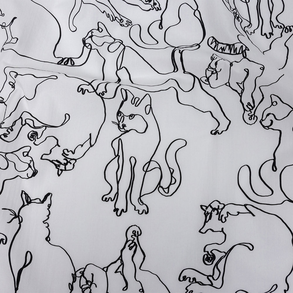Mood Exclusive White Kitty Kraze Cotton Poplin - Joann Fabrics