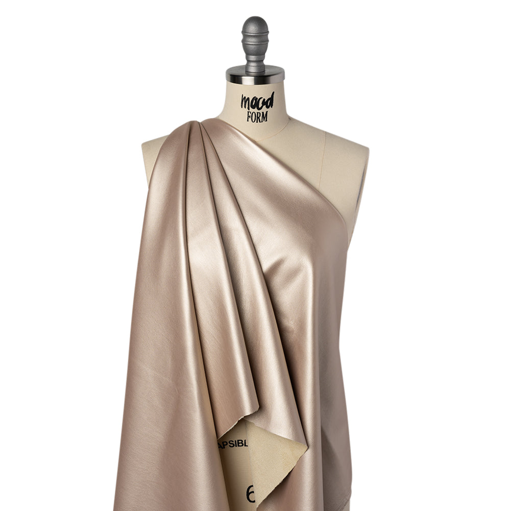 Stretch Faux Leather with Suede-Like Brushed Backing - Metallic Pale Rose Gold - Jodi Collection - Joann Fabrics