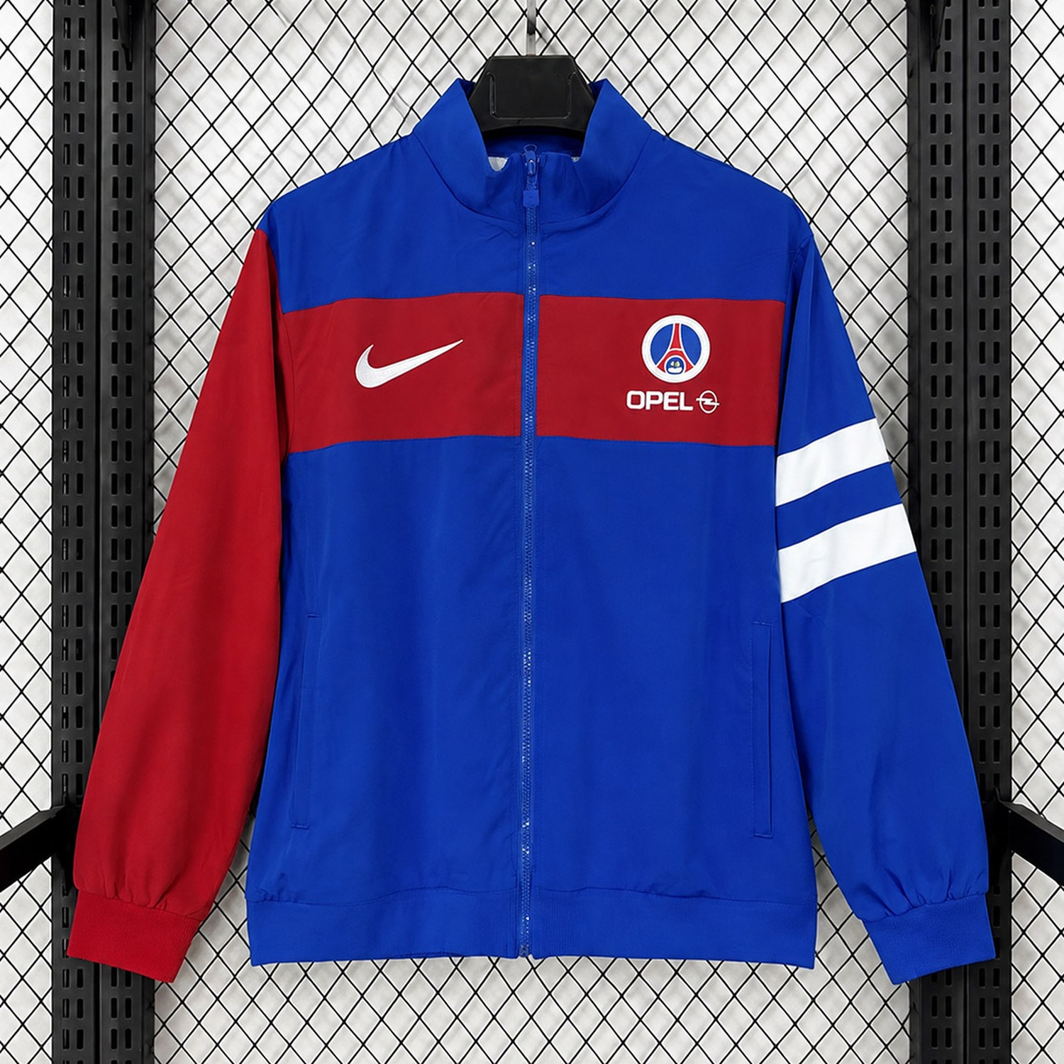 Retro Paris Saint-Germain PSG 1996-97 Blue Red Windbreaker Jacket - UnitedFutballJersey