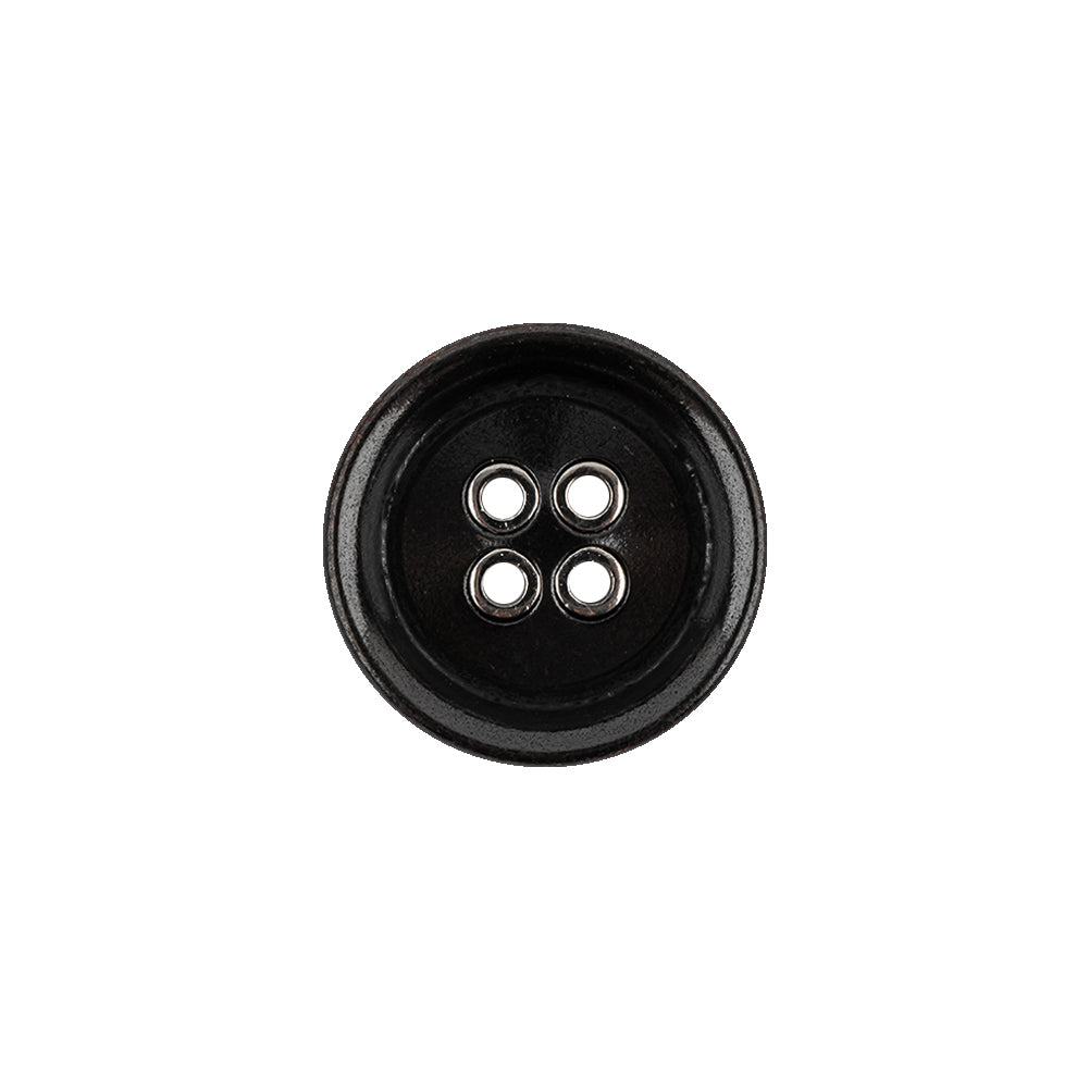 Imported Gunmetal Plated and Silver 4-Hole Copper Button - 28L/18mm - Joann Fabrics
