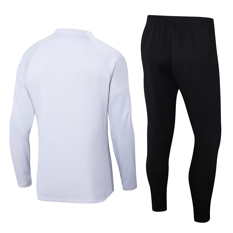 2023-2024 Psg Paris Saint-Germain Half-Pull Training Suit Light Gray Set