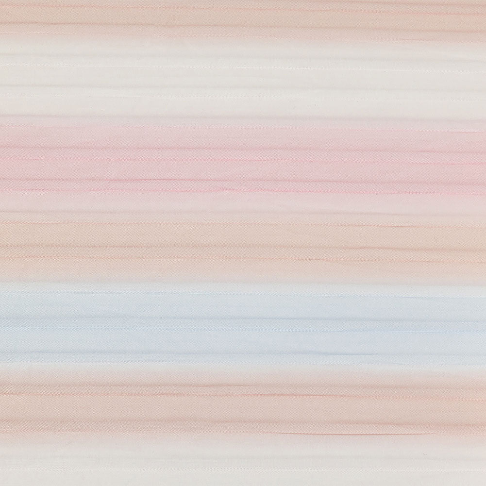 Pink, Peach and Blue Ombre Stripes Pleated Tulle - Joann Fabrics