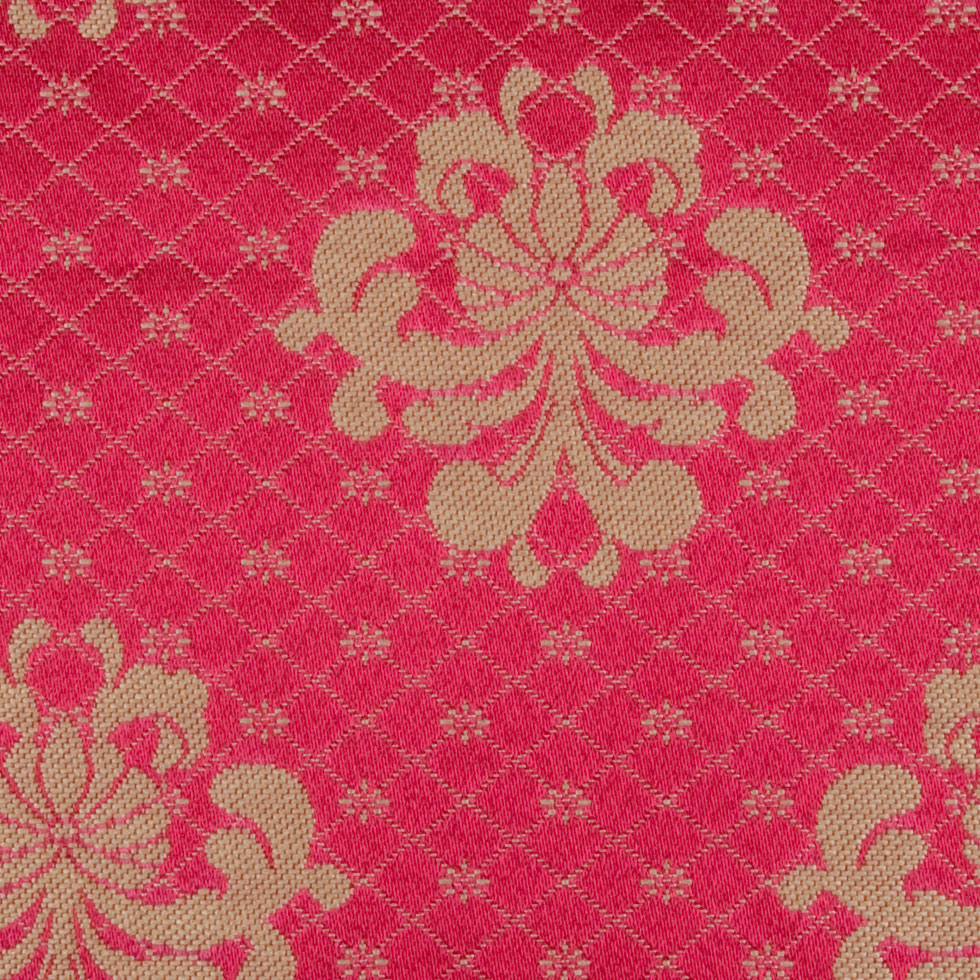 Deep Coral/Gold Classical Brocade - Joann Fabrics