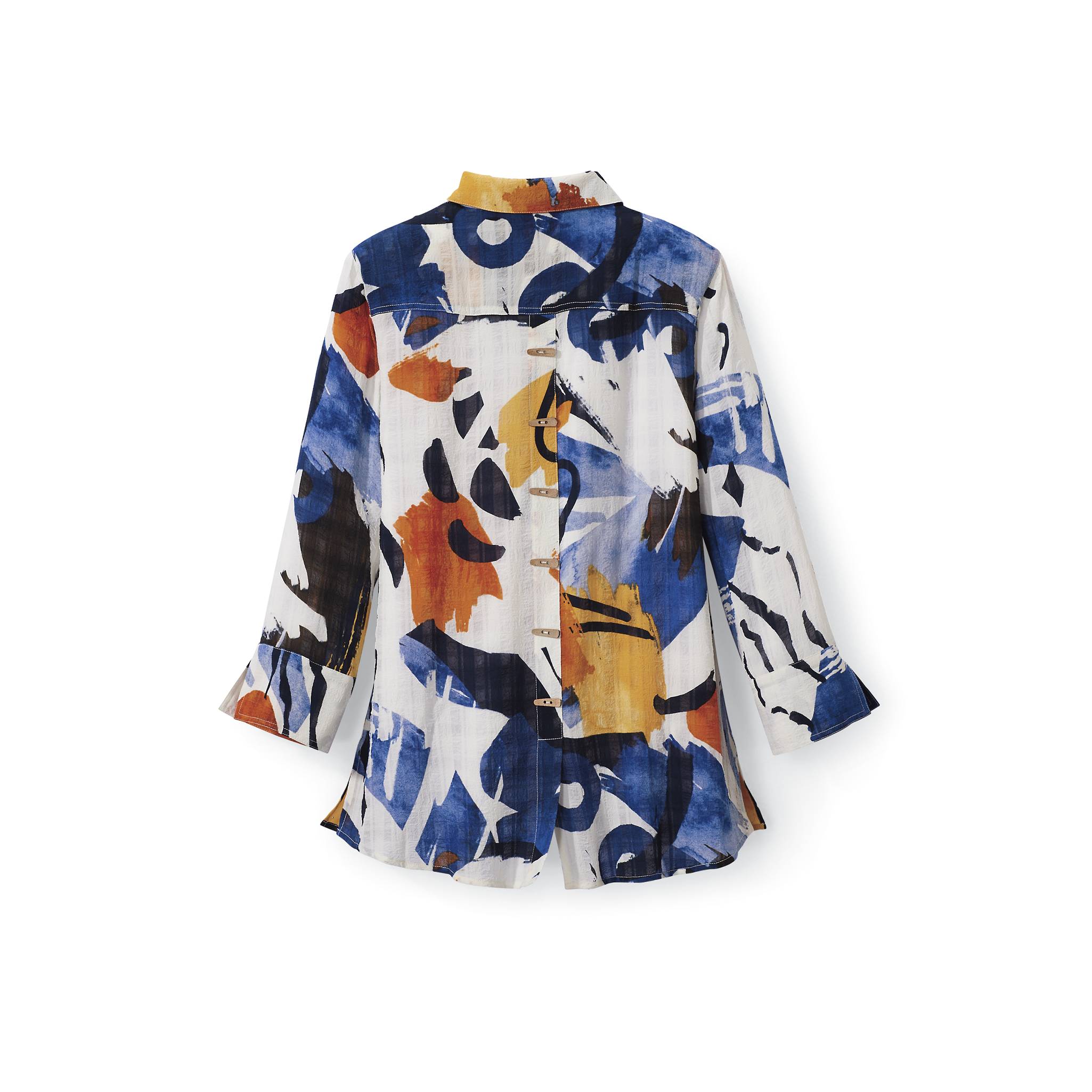 Splash Print Button Detail Shirt - Northstyle Catalog
