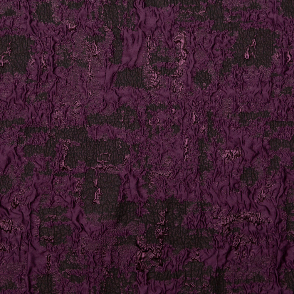 Blackberry Wine and Black Abstract Luxury Metallic Brocade - Joann Fabrics