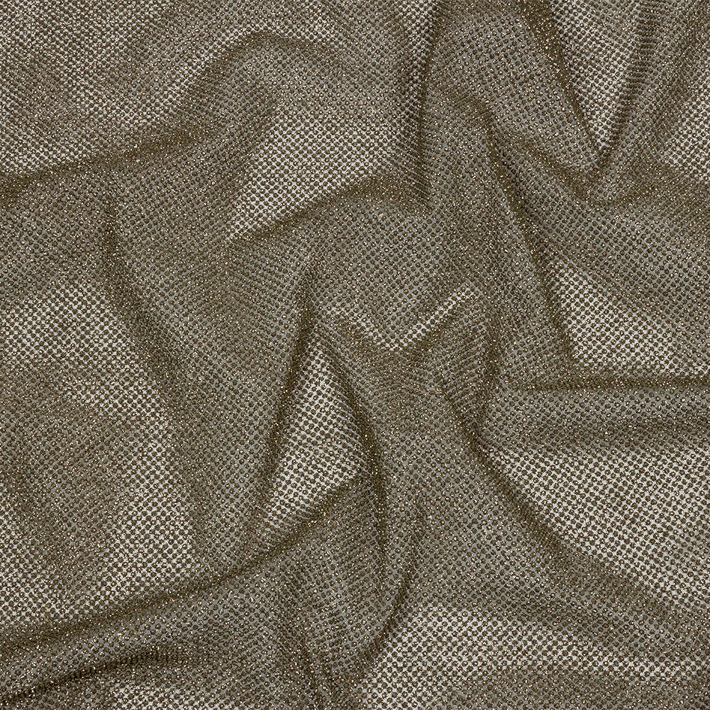 3D Puffy Glitter Tulle - Mink and Bronze Packed Polka Dots - Joann Fabrics