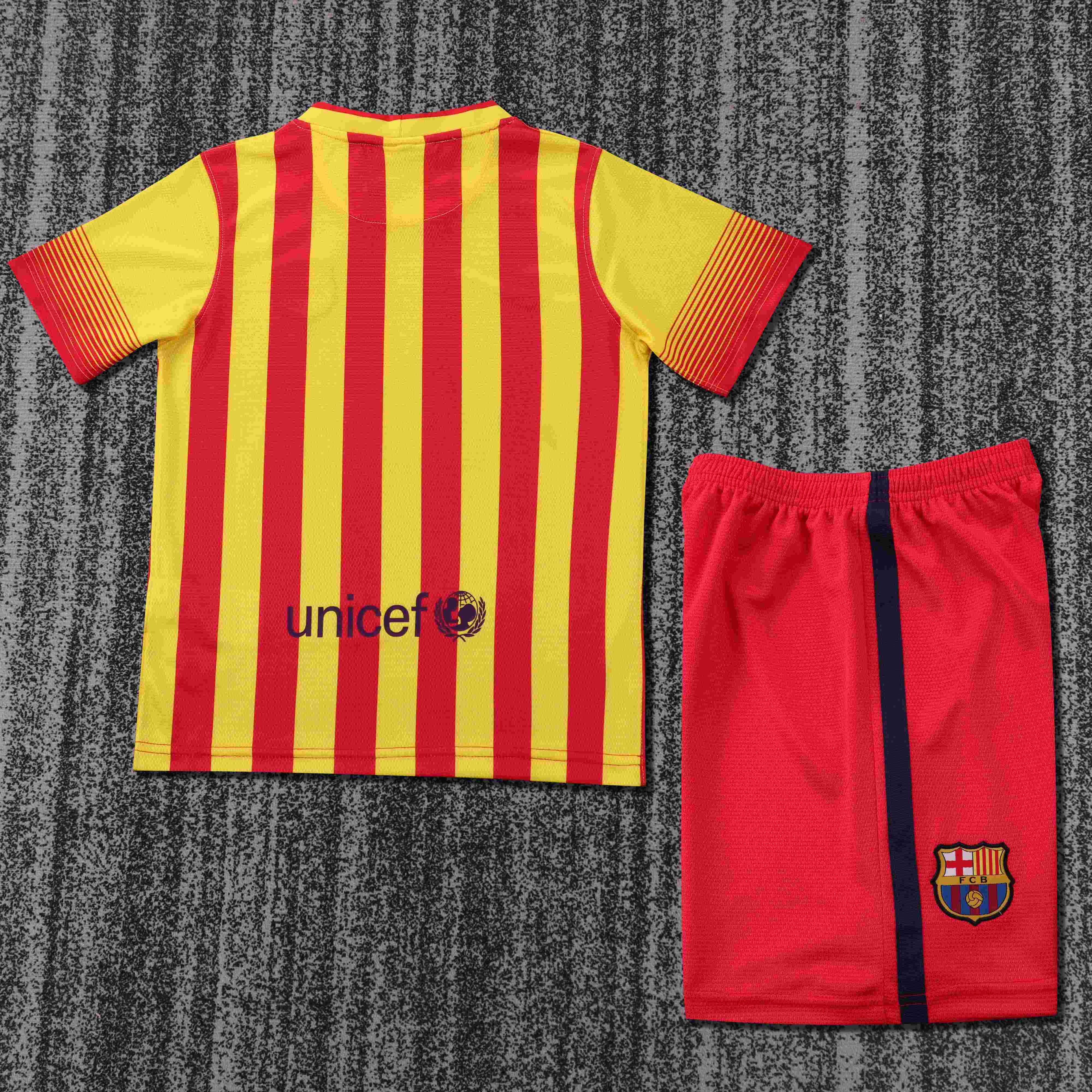 2013-2014 Retro Barcelona Away Football Shirt 1:1 Thai Quality Kids Size