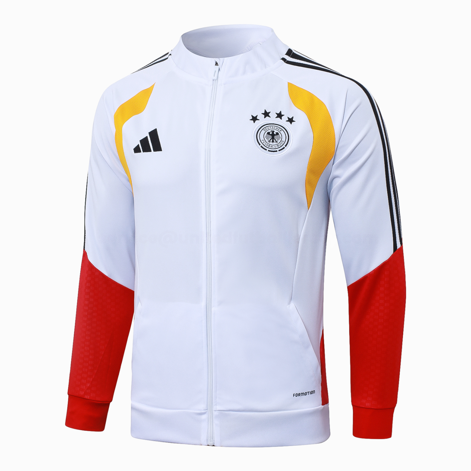 Germany 2026 Windbreaker Training Set - White Top and Black Pants - UnitedFutballJersey