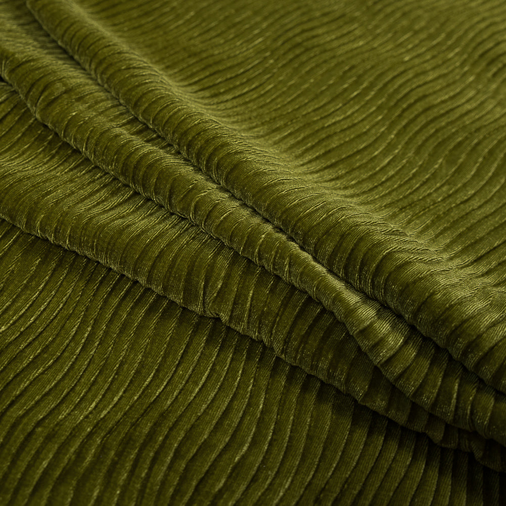Wavy Crinkled Velour - Woodbine Green - Yvonne Collection - Joann Fabrics