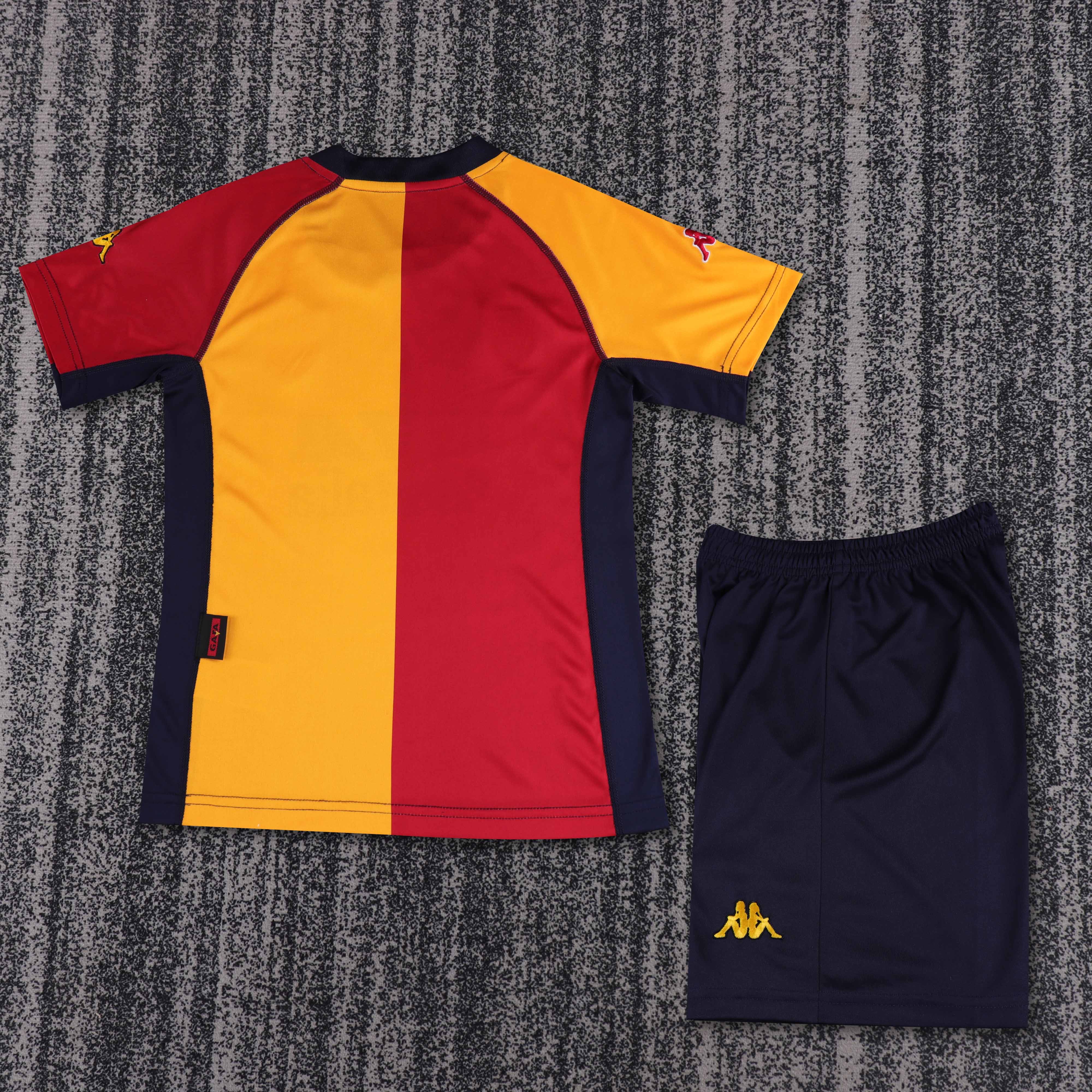 2000/2001 Retro Roma Home Soccer Jersey 1:1 Thai Quality Kids Size