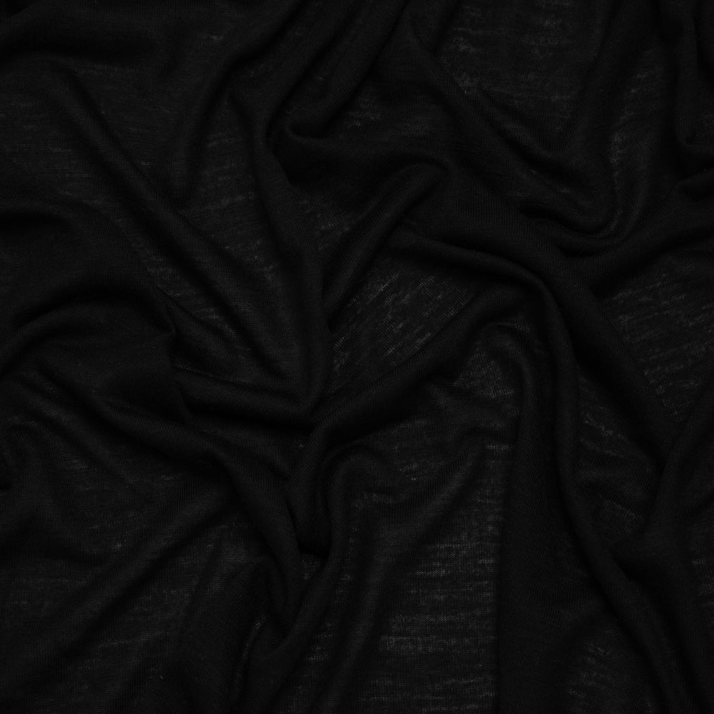 Lightweight Polyester Jersey Made in Italy - Black - Deadstock - Joann Fabrics