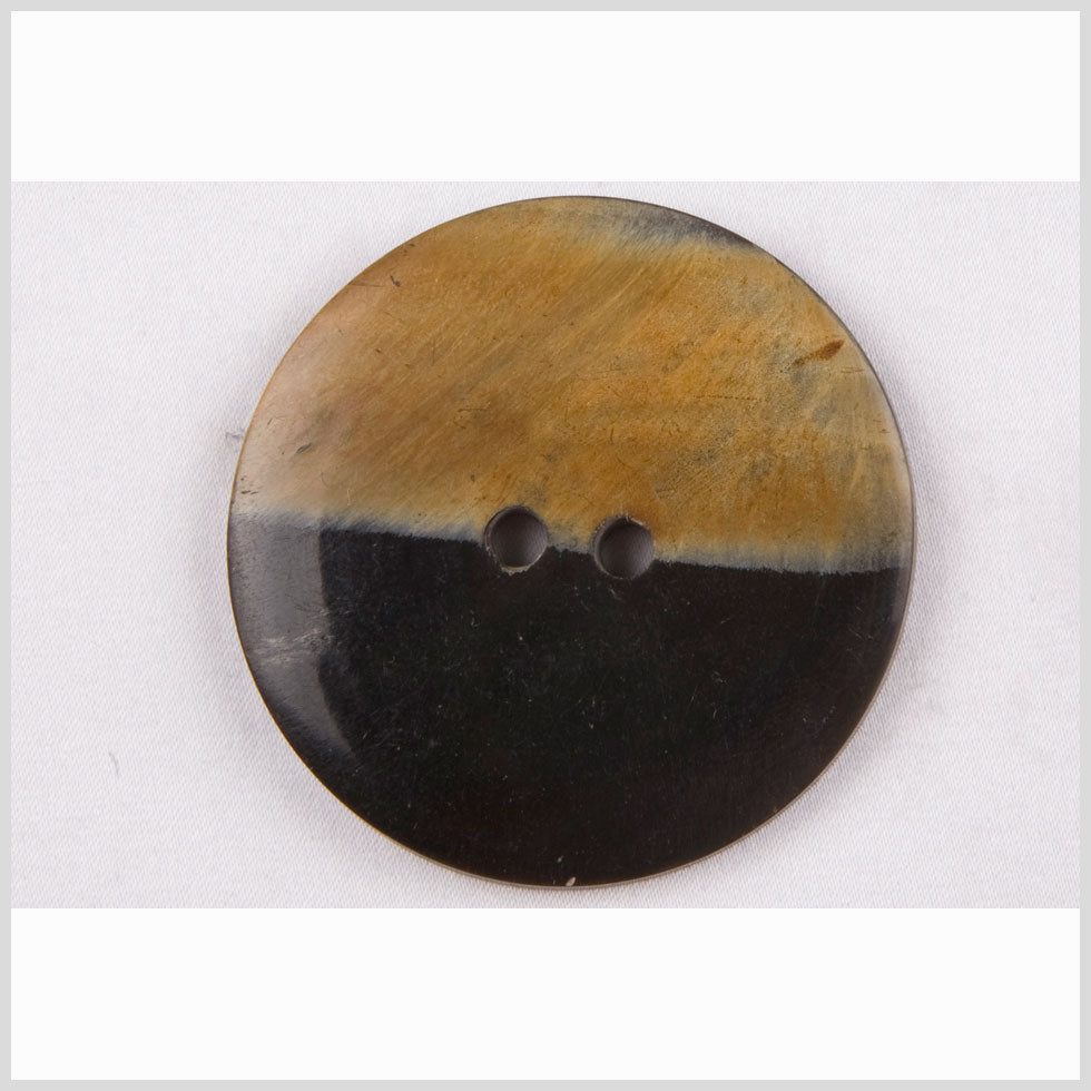 Black/Natural Horn Coat Button - 80L/50.8mm - Joann Fabrics