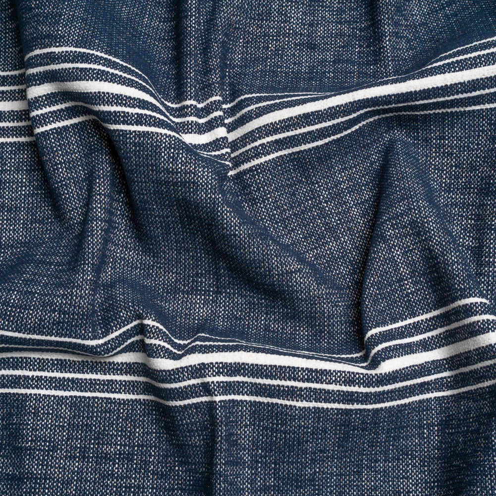 Crypton Indigo Striped Stain Resistant Polyester and Linen Chenille Upholstery Woven - Joann Fabrics
