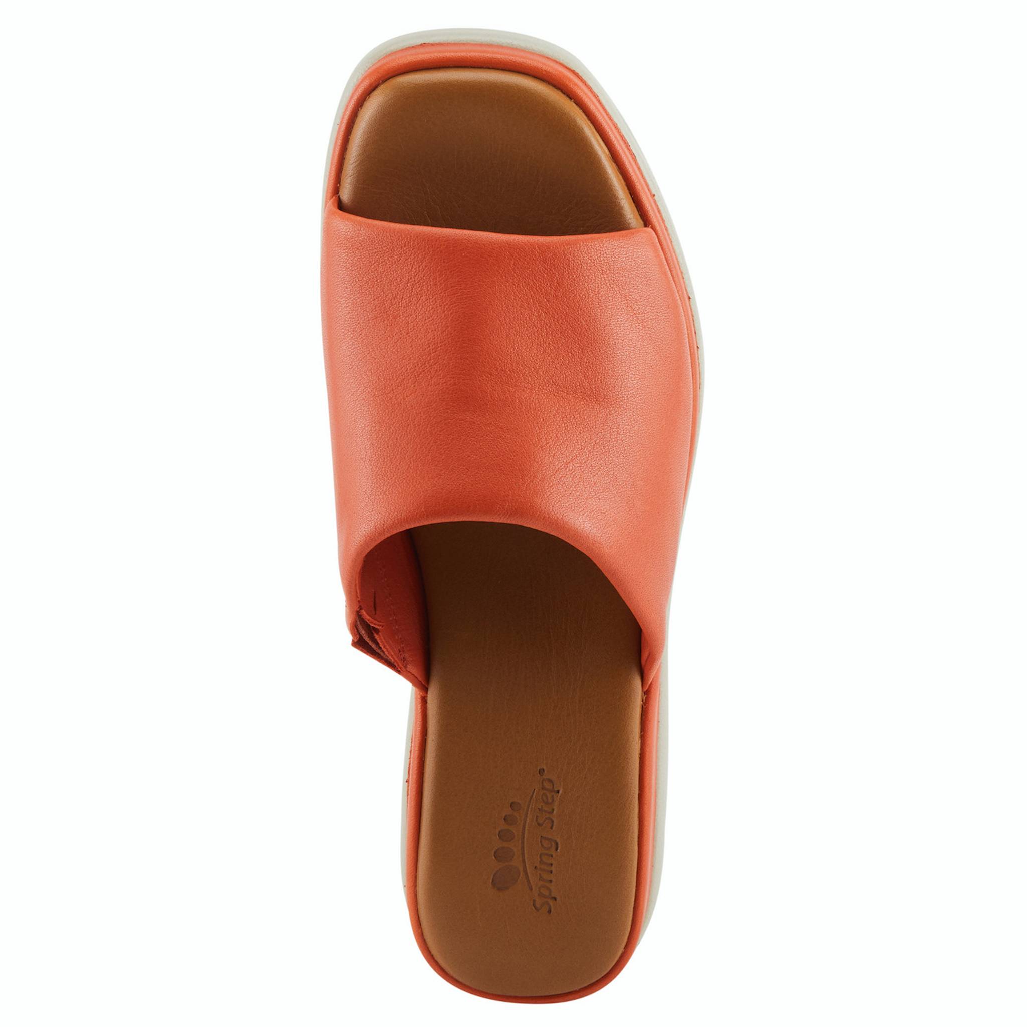 Spring Step® Soft Leather Slide Sandal, Memory Foam Insole - Northstyle Catalog