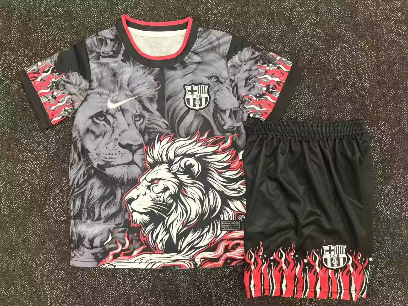 2025/2026 Barcelona Lion Special Edition Football Jersey 1:1 Thai Quality Kids Size