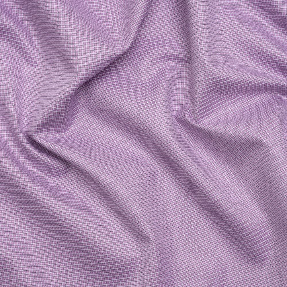 Cotton Twill Shirting - Lavender and White Little Checks - Deadstock - Joann Fabrics