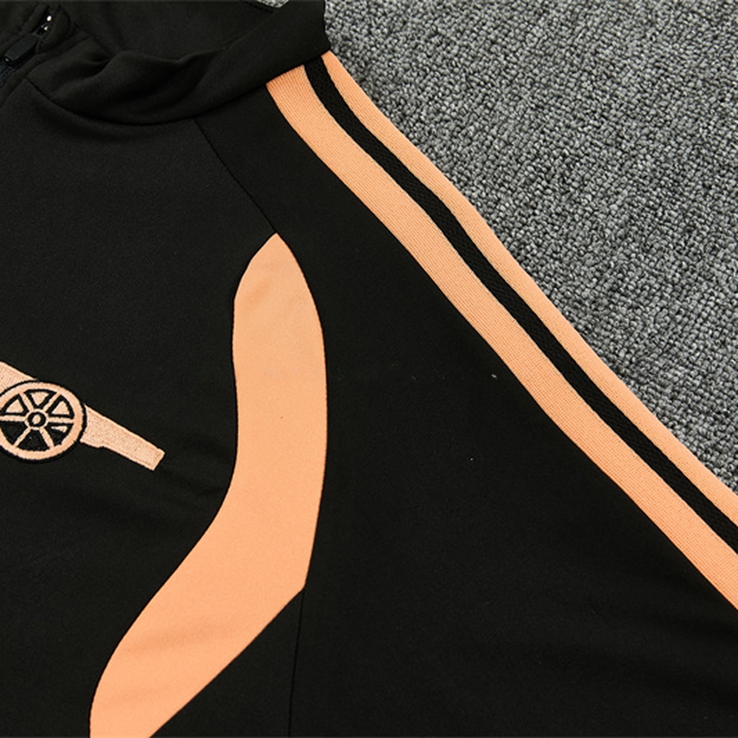 Arsenal 26-27 Kids Long Sleeve Training Set - Black Top & Black Pants - UnitedFutballJersey