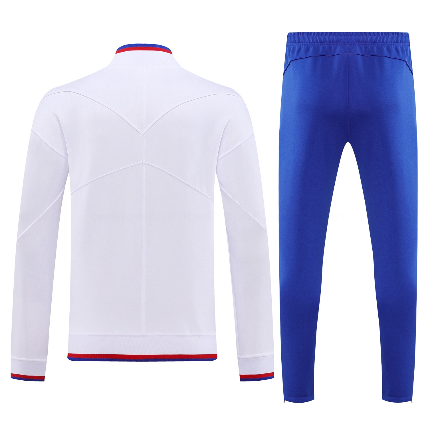England 2026 Long Sleeve Training Set - White Top and Blue Pants - UnitedFutballJersey