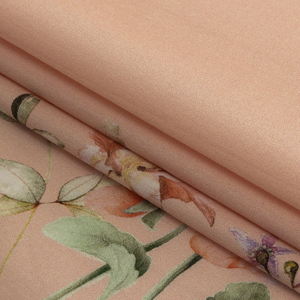 Cotton Poplin - Pink Floral Border - La Marche des Fleurs Print - Mood Exclusive Jacques Collection - Joann Fabrics