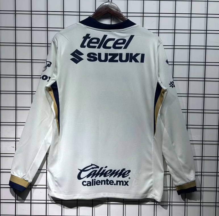 2025/2026 Long Sleeve Pumas UNAM Home Football Shirt 1:1 Thai Quality
