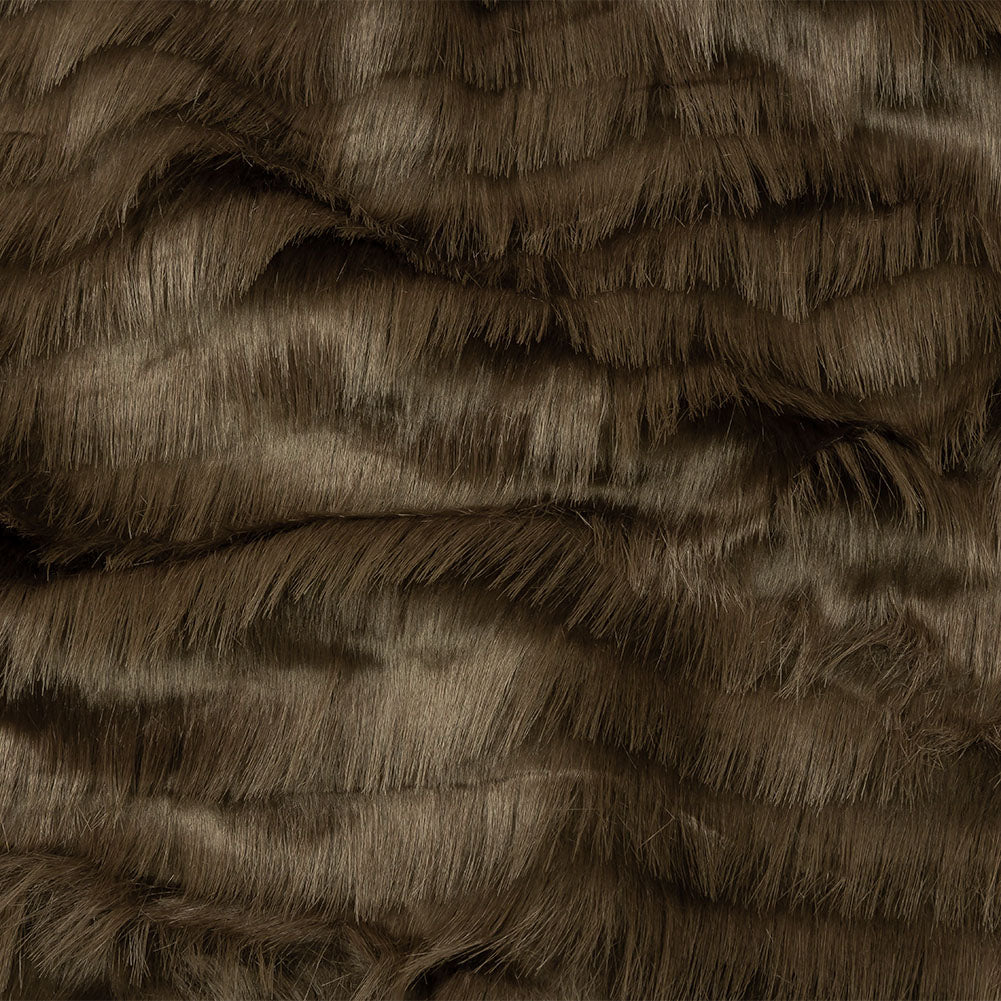 Shimmering Brown Subtle Stripe Luxury Faux Fur - Joann Fabrics