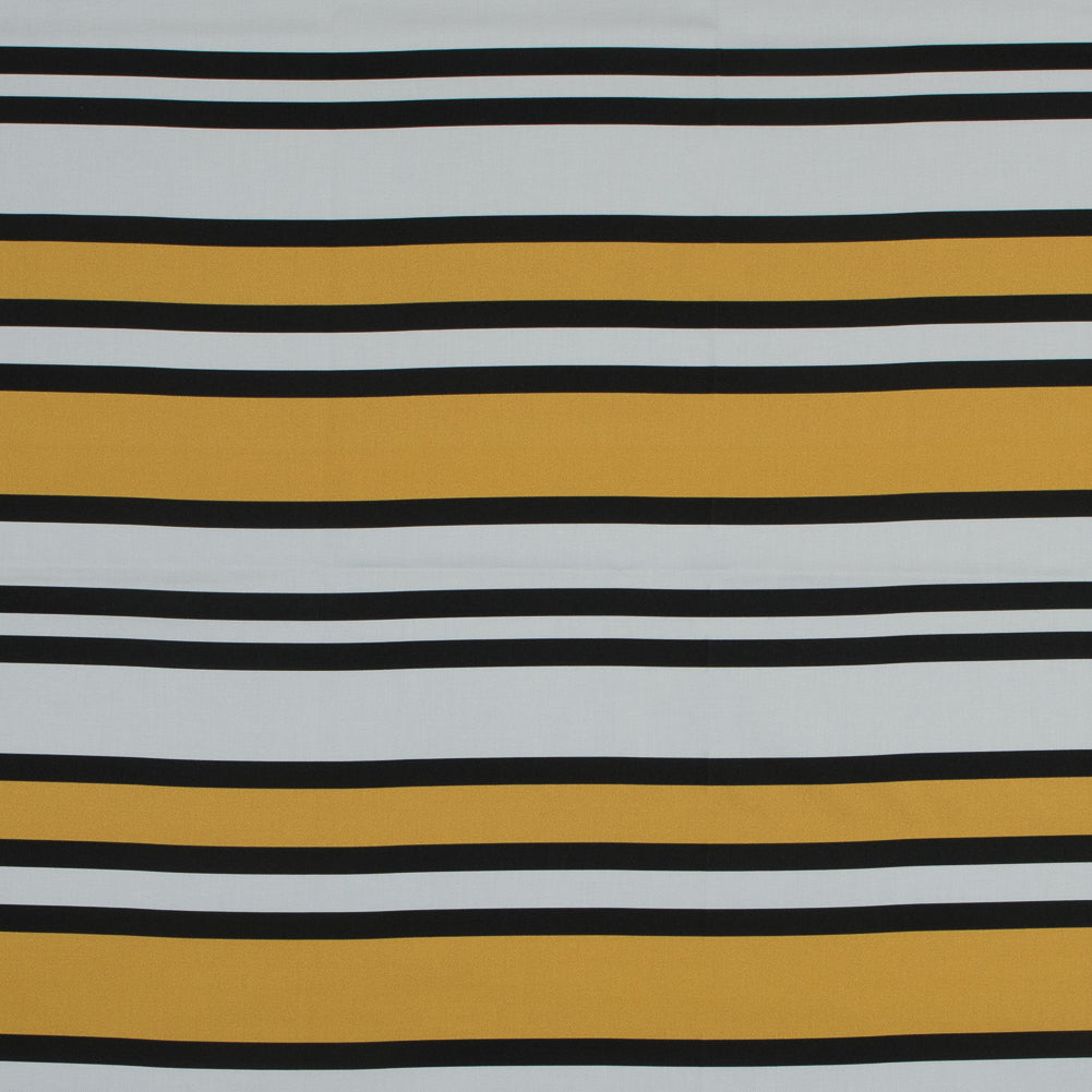 Stretch Cotton Sateen - Yellow and White Stripes - Aina Stripe Print - Mood Exclusive Aloha Collection - Joann Fabrics