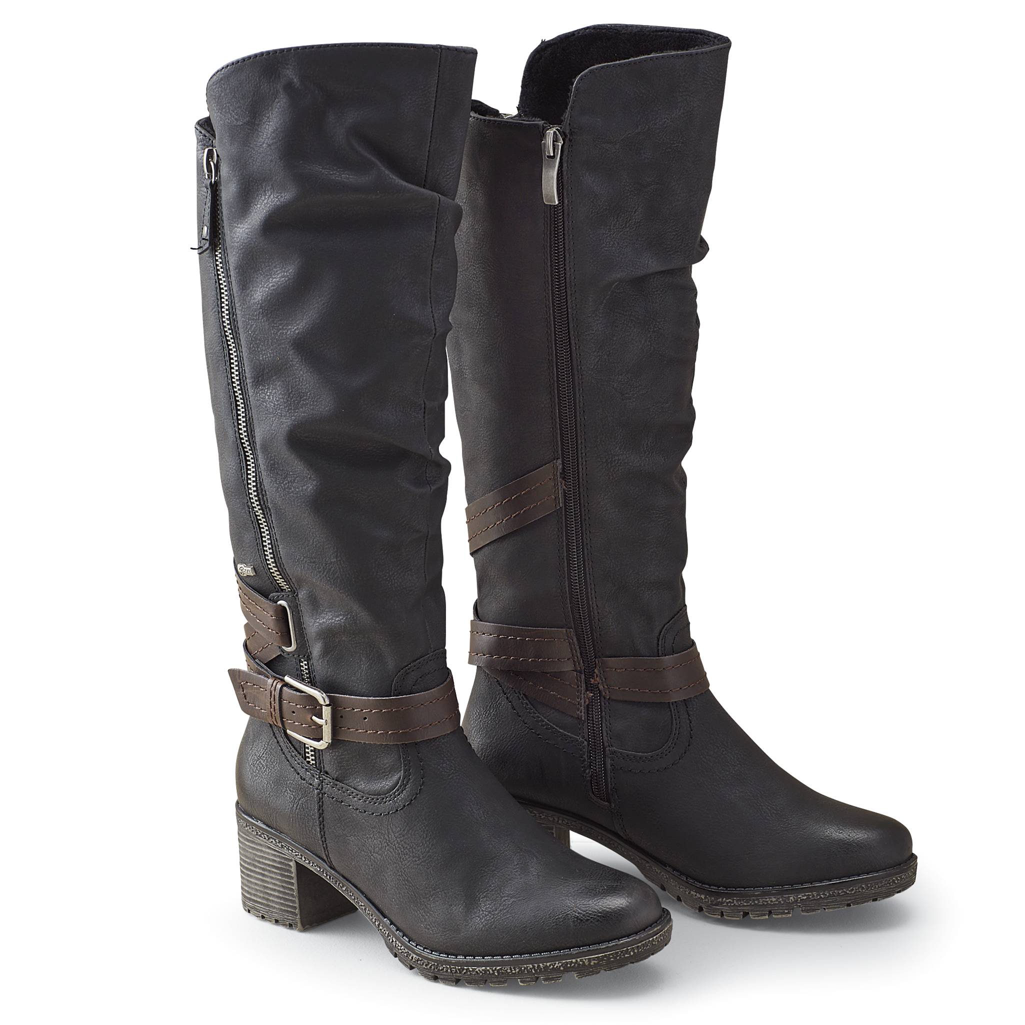 Spring Step® Tall Boots, Buckled Accent Strap, Faux Fur Lining - Northstyle Catalog