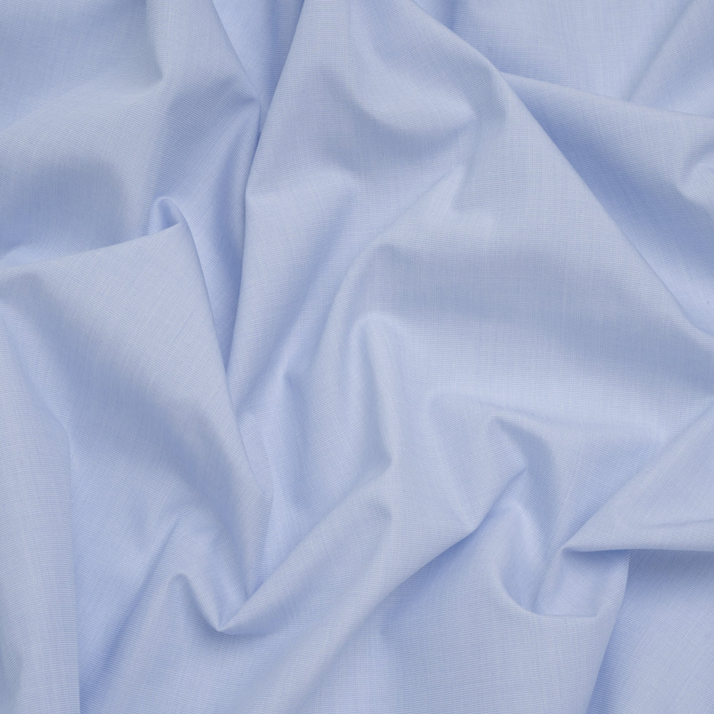 Woven Cotton Shirting - Sky Blue and White Heathered - Deadstock - Joann Fabrics