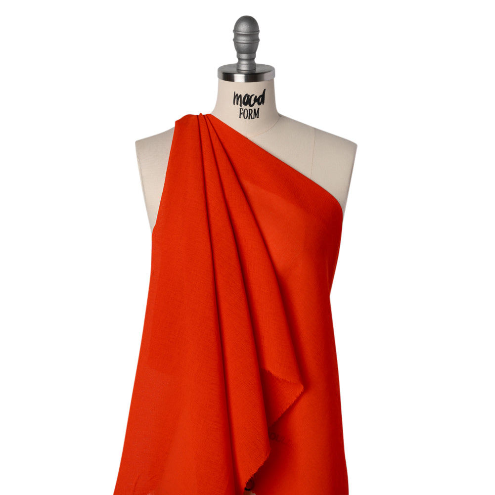 Crisp Polyester Gauze - Flame Red - Famous Australian Famous Australian Designer Deadstock - Joann Fabrics