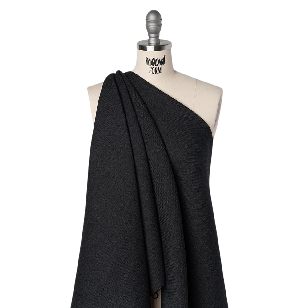 Wool Twill Coating by Alexander McQueen - Charcoal - Designer Deadstock - Joann Fabrics