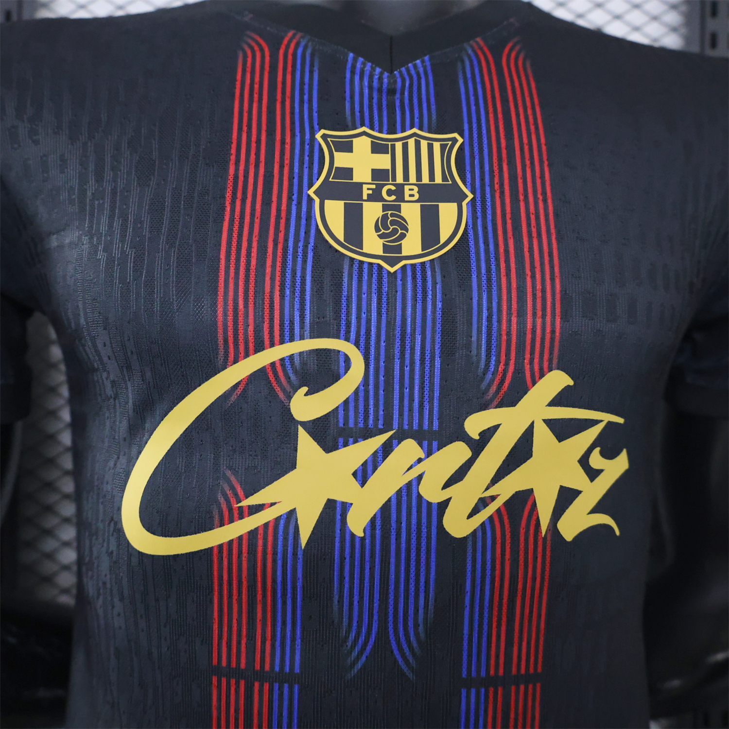 Barcelona 26-27 x Corteiz Black Special Jersey - Player Version - UnitedFutballJersey