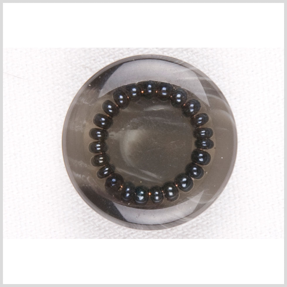 Plastic Shank Back Button - 36L/23mm - Translucent Gray and Bead Ring - Joann Fabrics