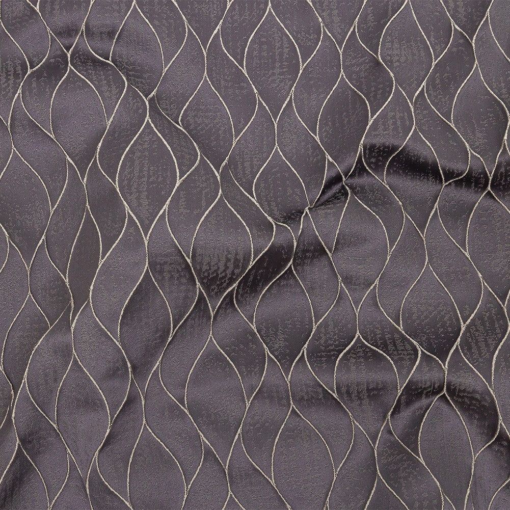 Polyester Jacquard - Iris Leafy Lines - British Imported - Joann Fabrics