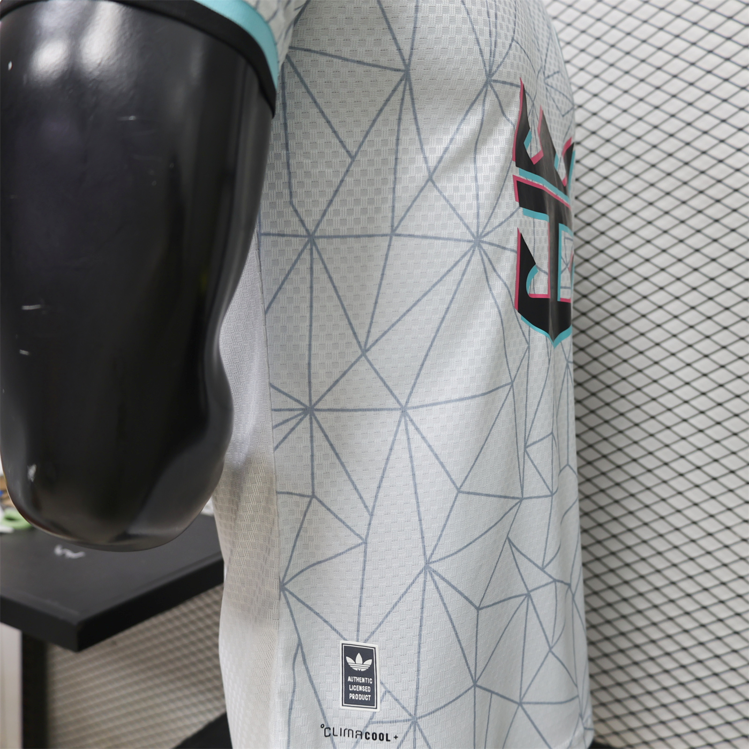 INT M.A.M 26-27 Grey-Blue Lines White Special Jersey - Player Version - UnitedFutballJersey