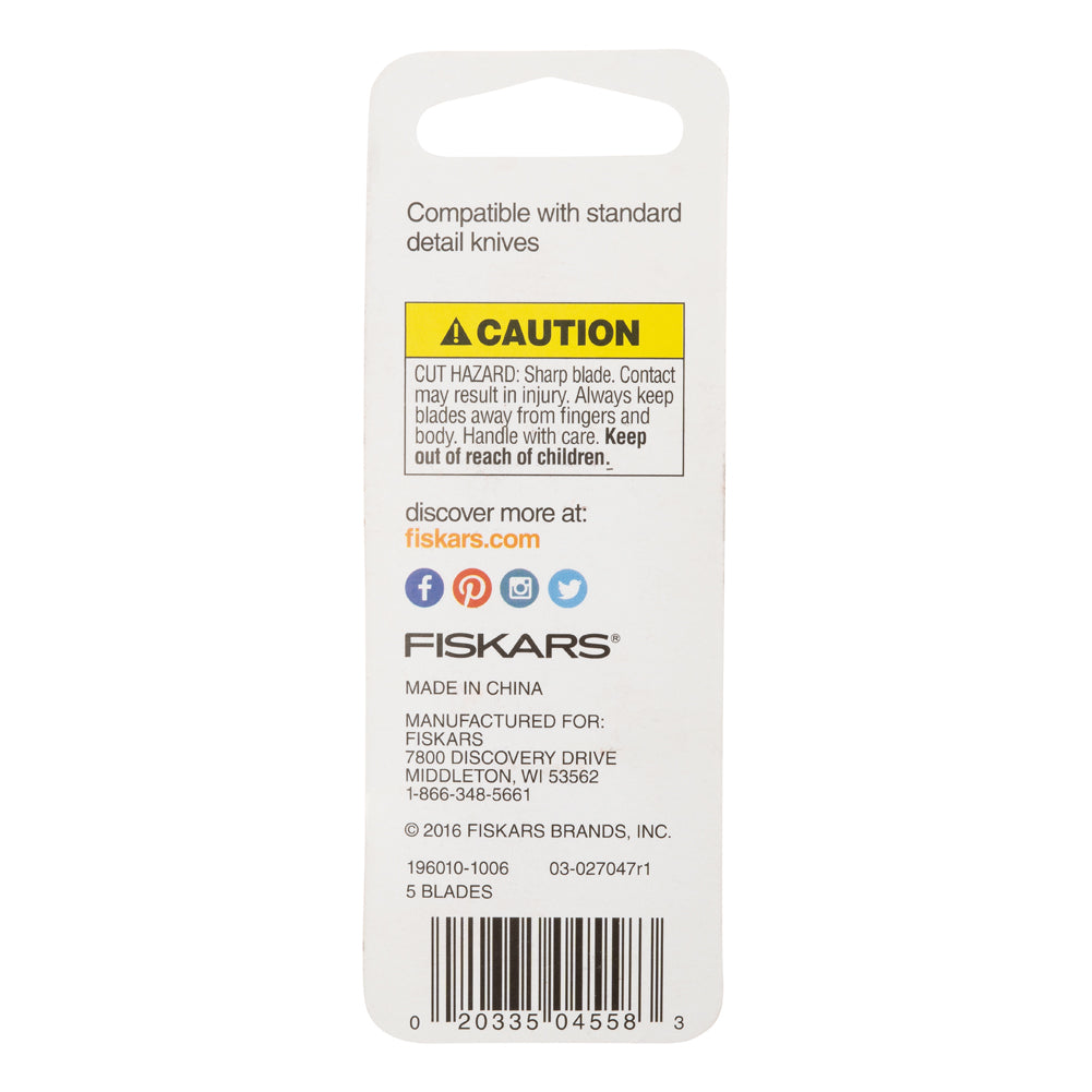 Standard Craft Knife Blades #11 by Fiskars - 5ct - Joann Fabrics