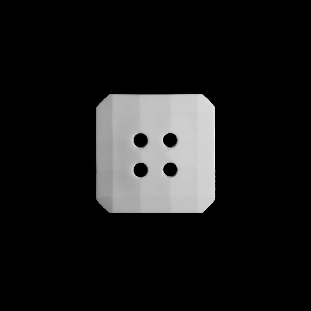 White Square Bevel Cut Button - 24L/15mm - Joann Fabrics
