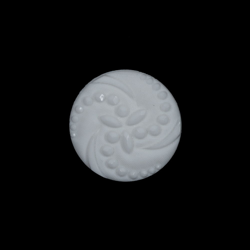 White Floral Plastic Shank-Back Button - 30L/19mm - Joann Fabrics