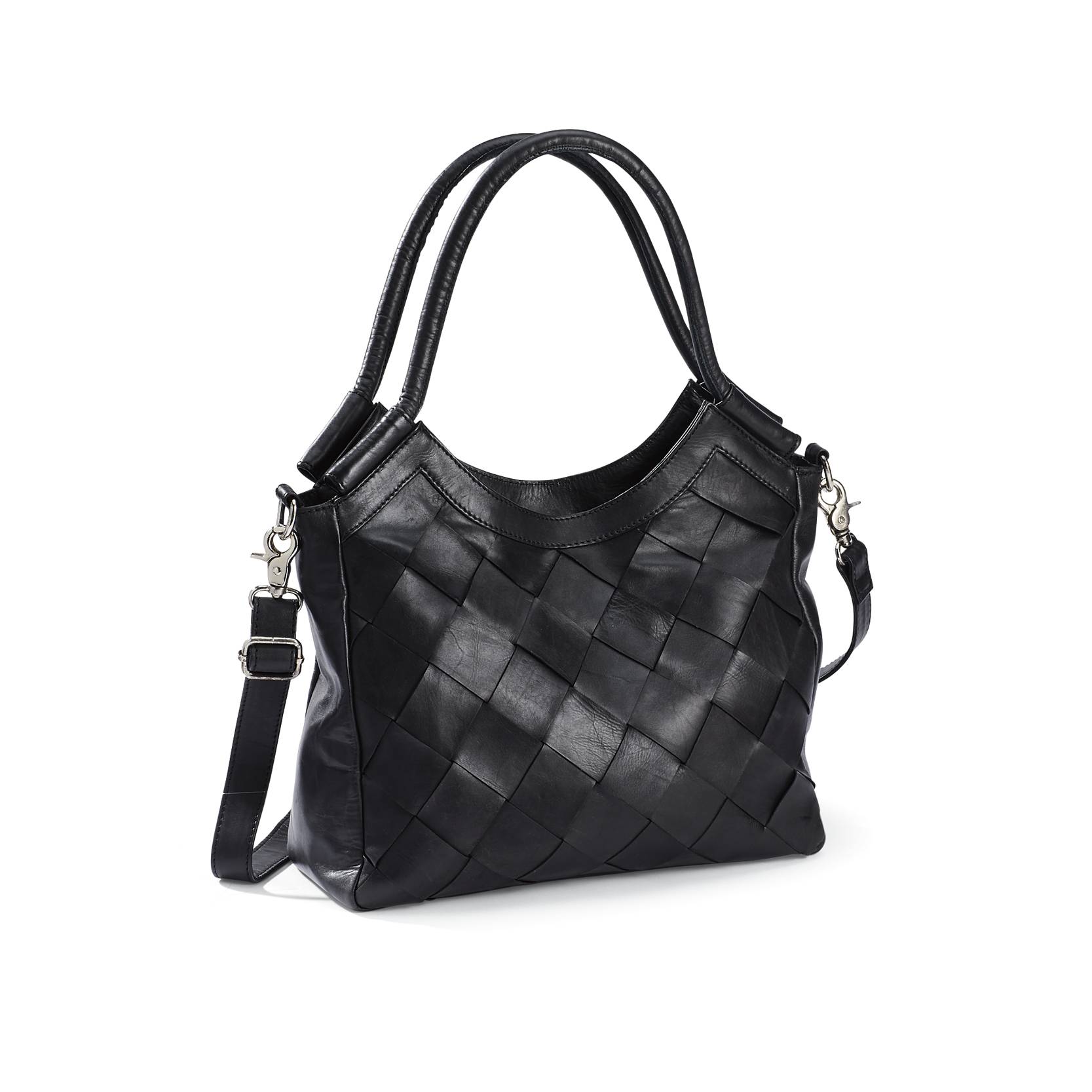Woven Leather Tote, Soft and Smooth, Adjustable Straps - Northstyle Catalog