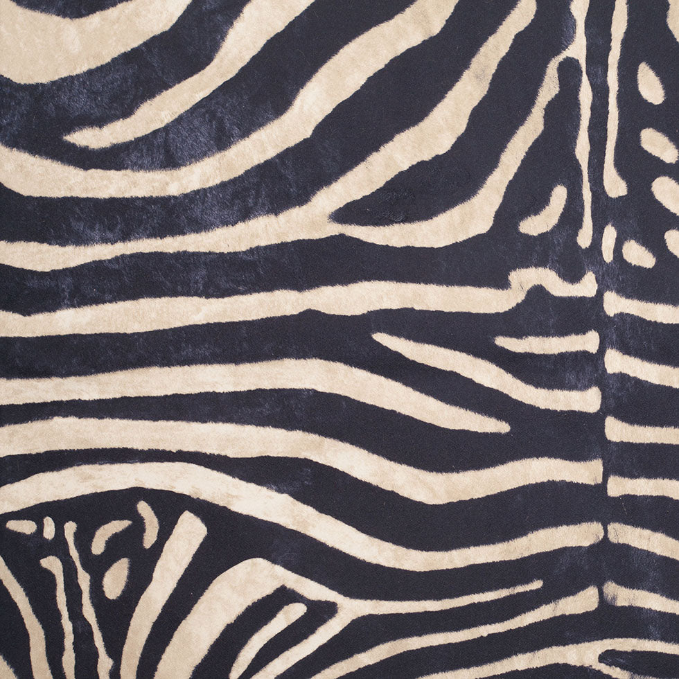 Black/Beige Zebra Printed Micro-Polyester and Cotton - Joann Fabrics