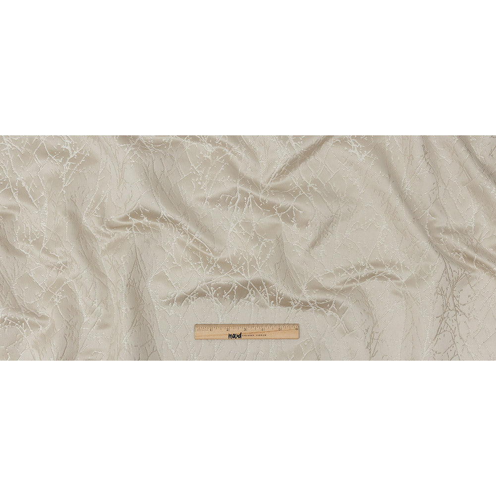 Polyester Jacquard - Taupe Wintry Branches - British Imported - Joann Fabrics