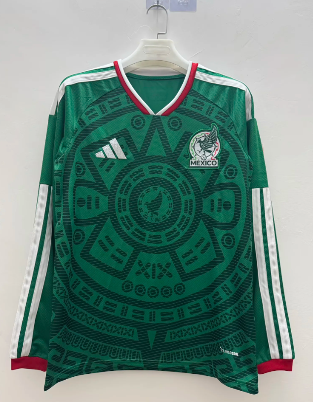 2026 Long Sleeves Mexico Home Football Jersey 1:1 Thai Quality