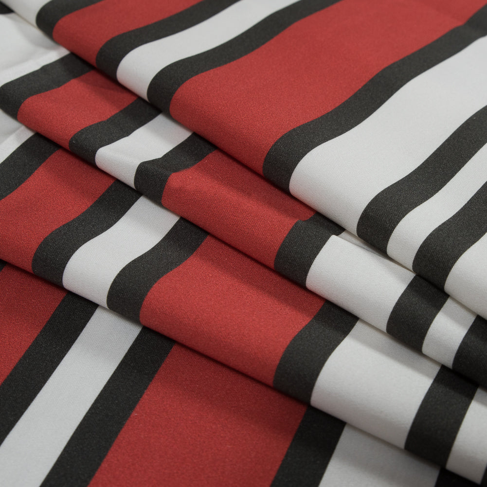 Stretch Cotton Sateen - Red and White Stripes - Mood Exclusive Aina Stripe Print - Joann Fabrics