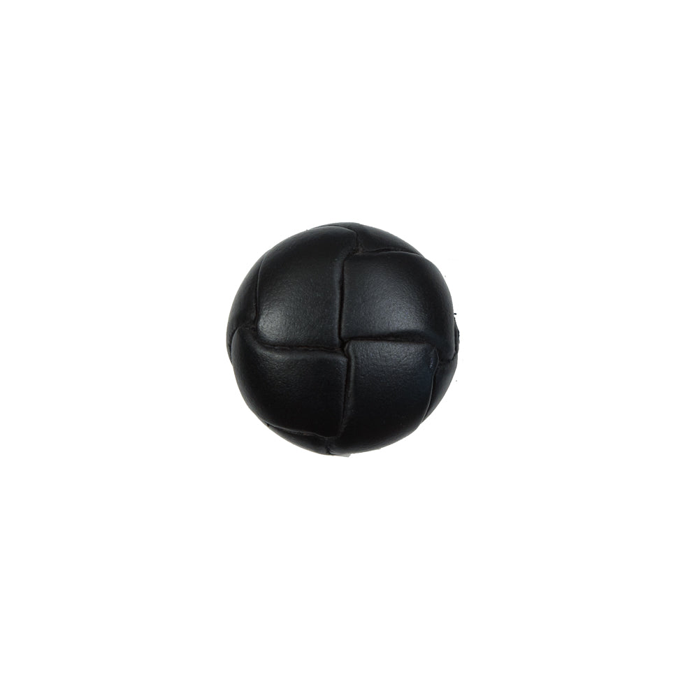 Black Leather Shank Back Button - 20L/12.5mm - Joann Fabrics