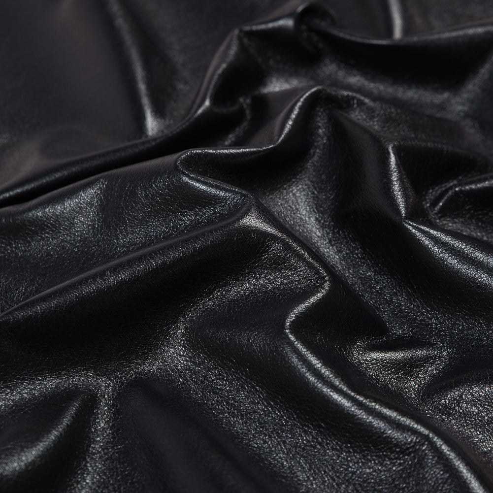 Medium Metallic Black Foil Lamb Leather - Joann Fabrics