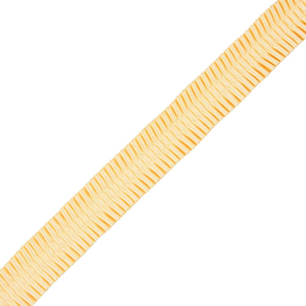 Italian Yellow Deep Knife Pleated Trimming - 1