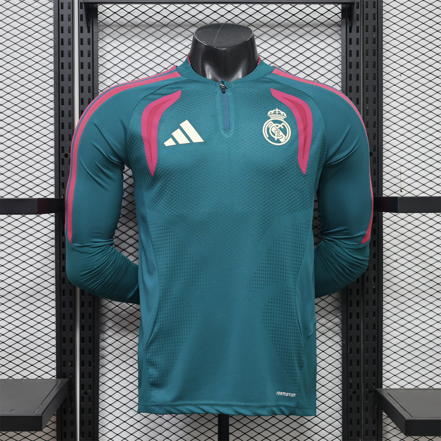 Real Madrid 26-27 Dark Green Long Sleeves Training Jersey - Player Version - UnitedFutballJersey
