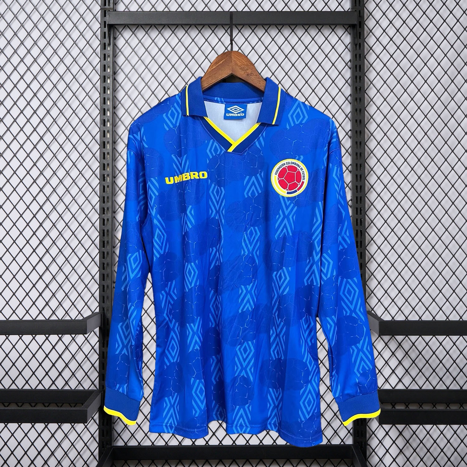 Retro Colombia 1994 Away Long Sleeves Jersey - UnitedFutballJersey