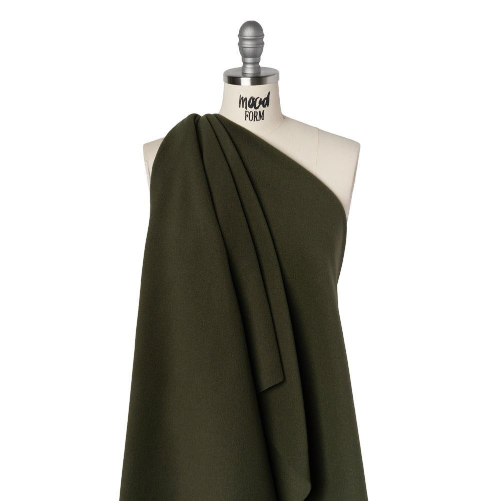 Wool and Cashmere Coating Made in Italy - Olive - Alberini Collection - Joann Fabrics