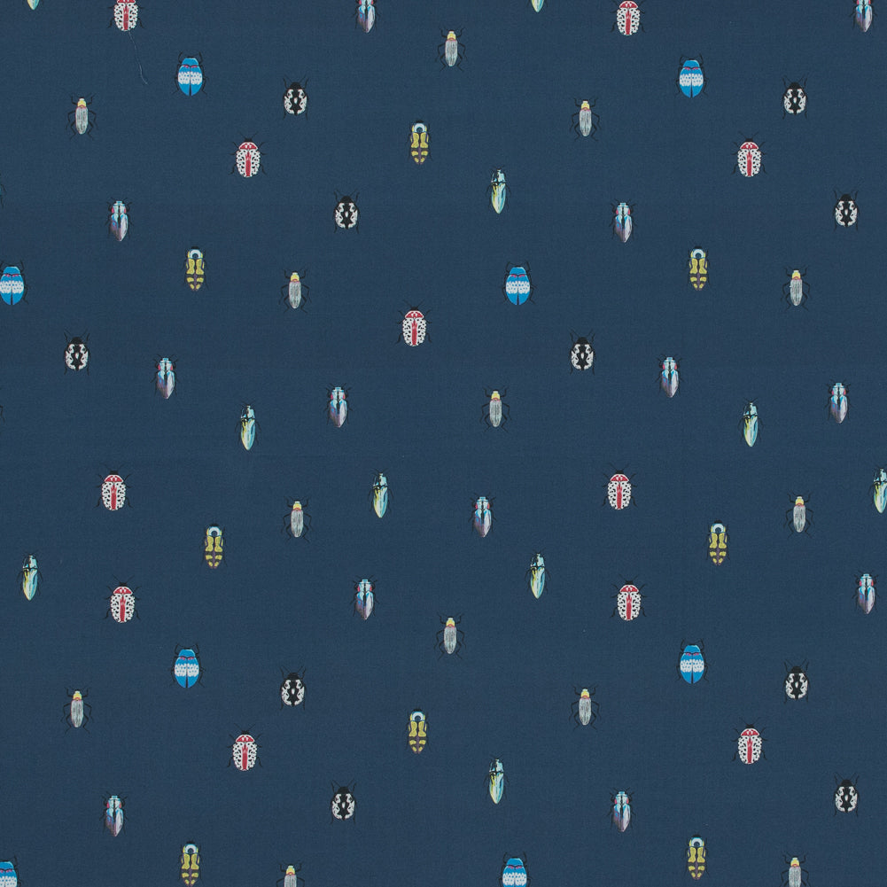 Mood Exclusive The Jitterbugs Blue Cotton Poplin - Joann Fabrics